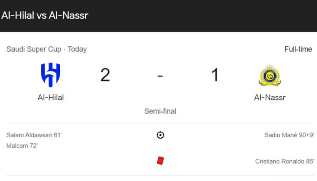 al-hilal vs al-nassr