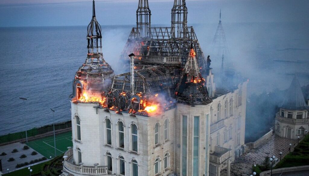 ukraine harry potter castle destroyed